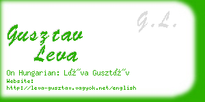 gusztav leva business card